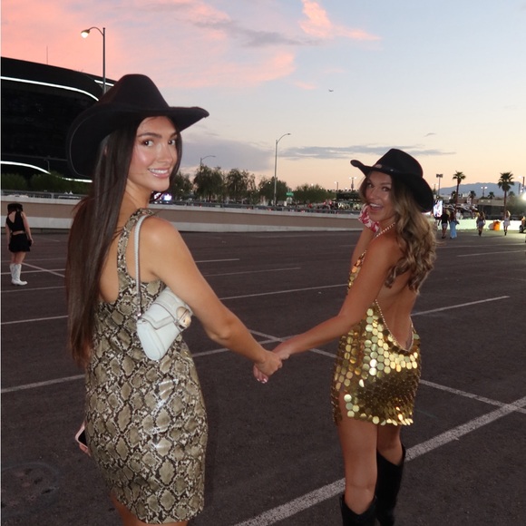 12th Tribe Gold Sequin Dress - Picture 2 of 7